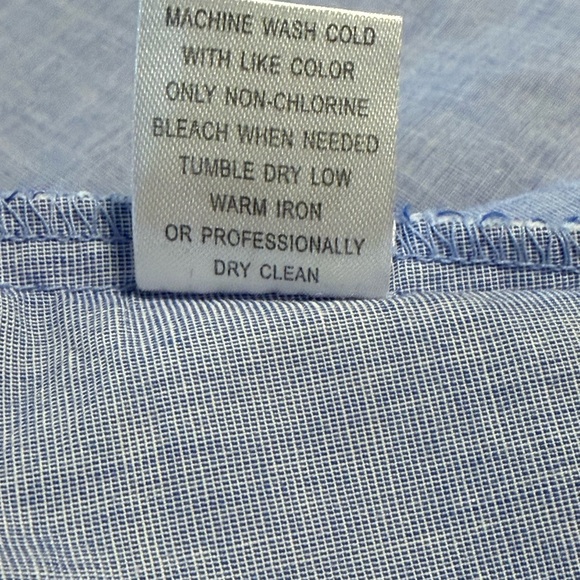 Harve Benard Light Blue Button Down Shirt 💯 % Cotton - Picture 9 of 10